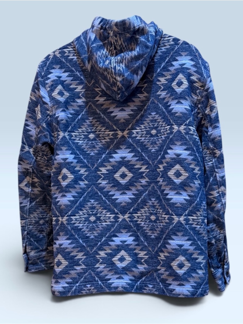 Faherty Brand Organic Cotton Blanket Hoodie in Evening Ridge Size Large! - Picture 6 of 11